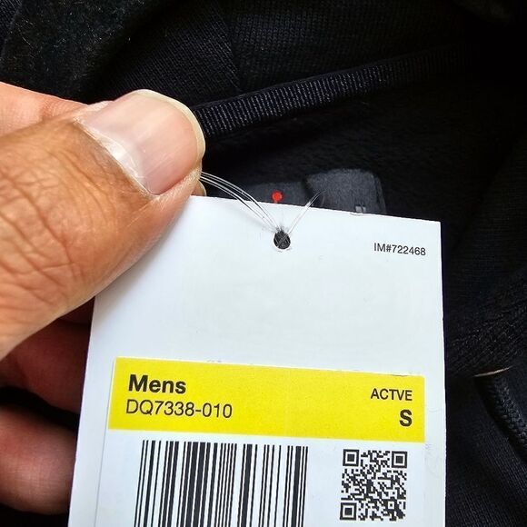 Air Jordan 1 3 4 Essentials Flight Hoodie Fleece Men's S Black White DQ7338-010 - Picture 9 of 16